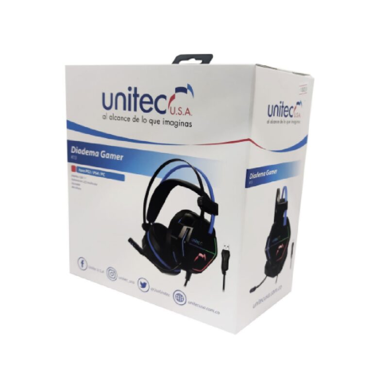 Diadema gamer Unitec K13, Usb para Ps3/ps4/pc Luz Led - Imagen 2