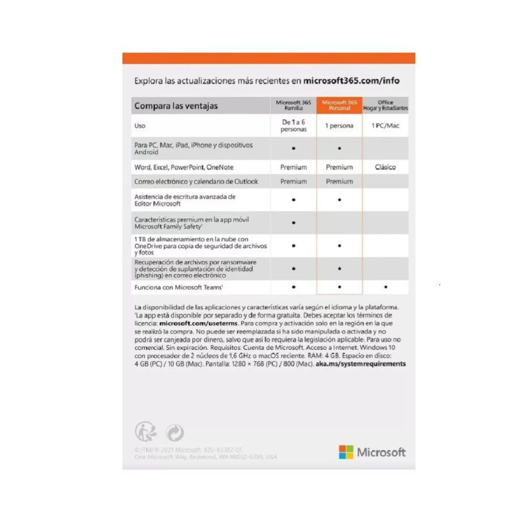 Pin virtual Microsoft 365 Personal 12 meses, 1 usuario - Imagen 2