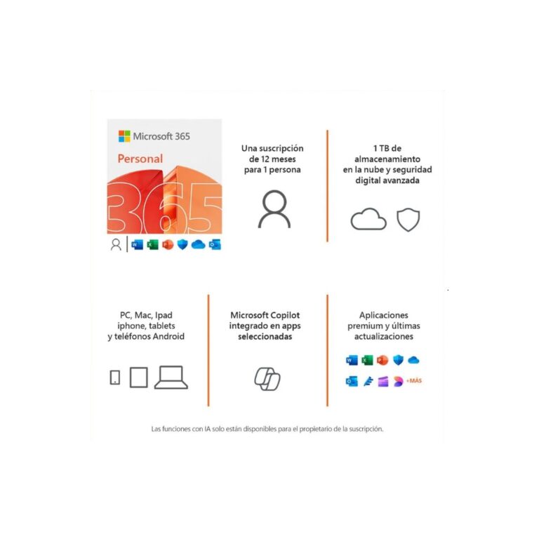 Pin virtual Microsoft 365 Personal 12 meses, 1 usuario - Imagen 3