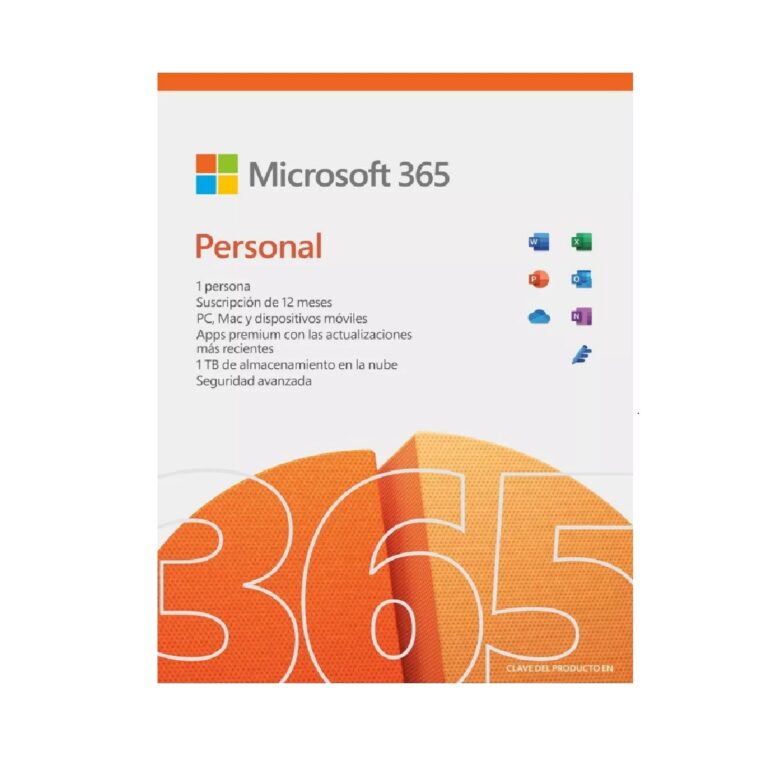 Pin virtual Microsoft 365 Personal 12 meses, 1 usuario