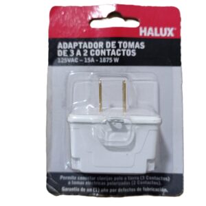 Adaptador de Enchufe de 3 a 2 Contactos
